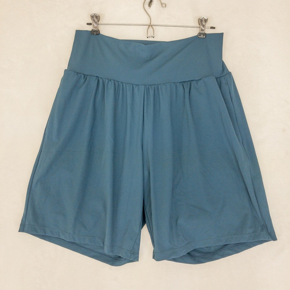 Halara SoftlyZero Airy Shorts Womens XL Blue High Waisted Pockets Athletic New